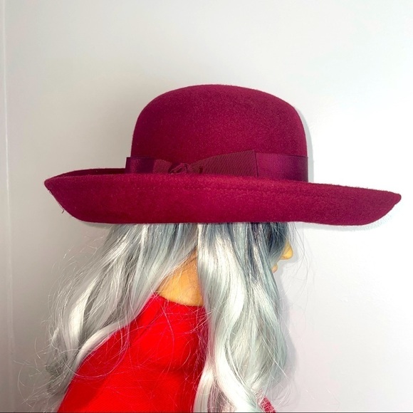 Street Smart by Betmar | 100% Wool Burgundy Hat | Made in USA - Picture 4 of 12